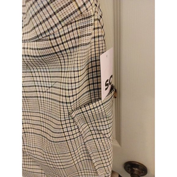 Nwt Women's So Plaid Pink/Black Layering Dress With Pockets Size 9 - Picture 2 of 10